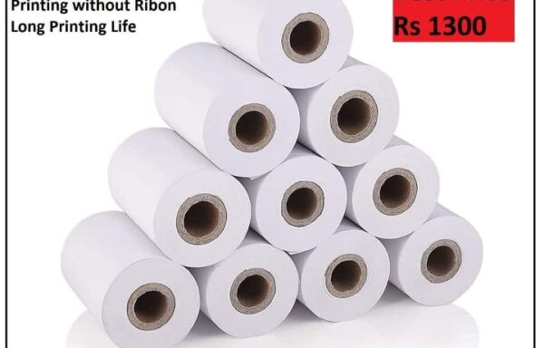 Receipt paper roll for 58mm Mobile portable thermal printer (pack 12 rolls)
