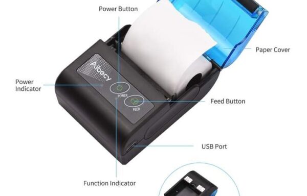 Portable mini printer 58mm bluetooth